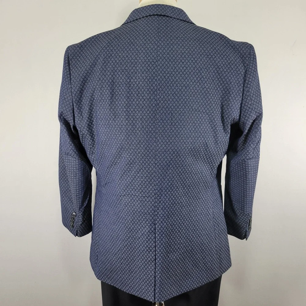 J.F Ferrar Men's Sport Coat‎ Blazer Two Button Blue Polyester Blend Size 42-44S